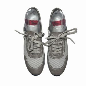 Rieker Women’s Tan Gray Leather Sneakers size 39 US 8/8.5